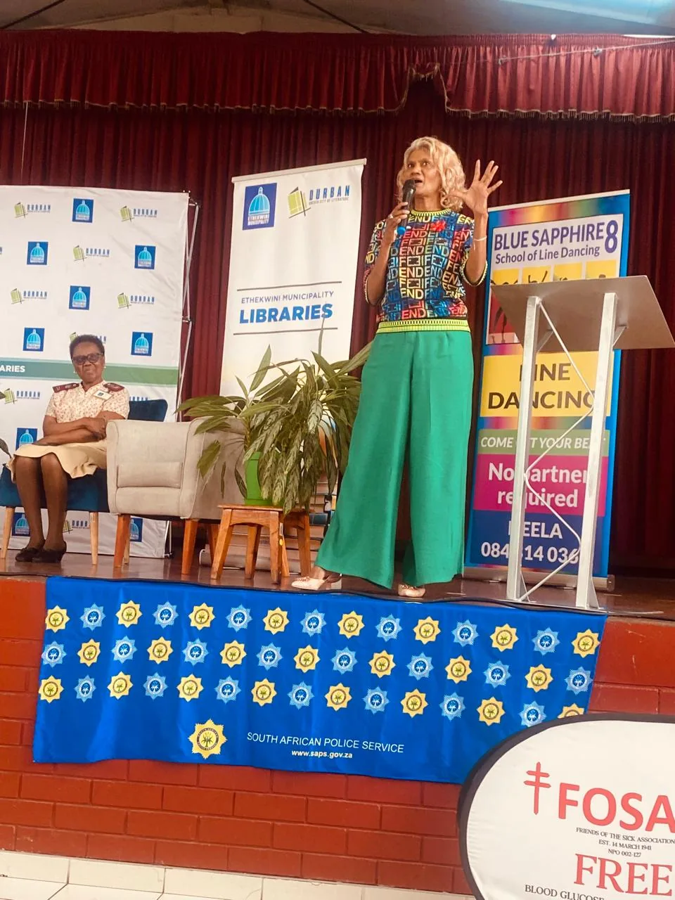 A speaker presenting at a community event